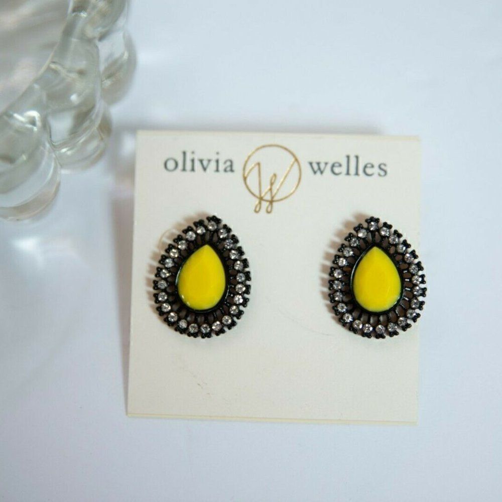 OLIVIA WELLS  Lemon Drop Black Earrings